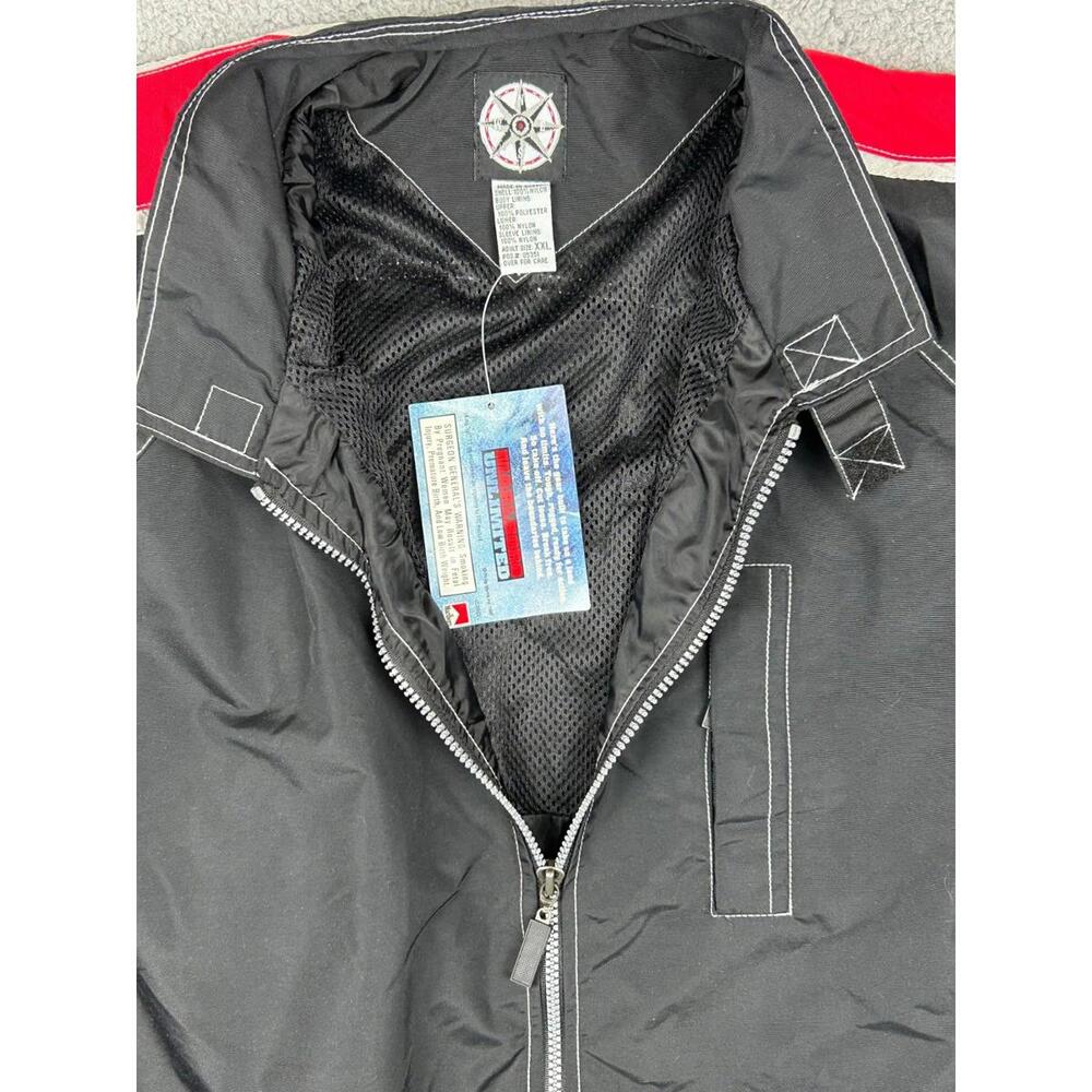 Marlboro Unlimited Full Zip Windbreaker Jacket Mens XXL Black Red Lined NWT - Picture 9 of 15